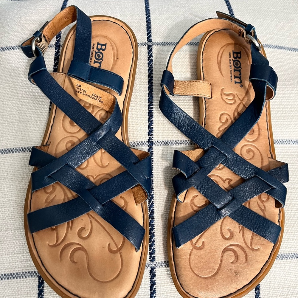 Born Eryka Sandals Blue Women’s Size 8M